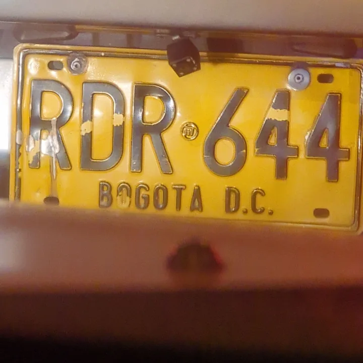 license plate from bogota dc (2022-12-15)