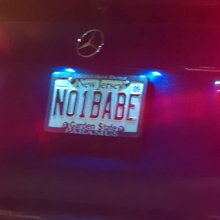 nighttime car with vanity plate (2023-02-23)