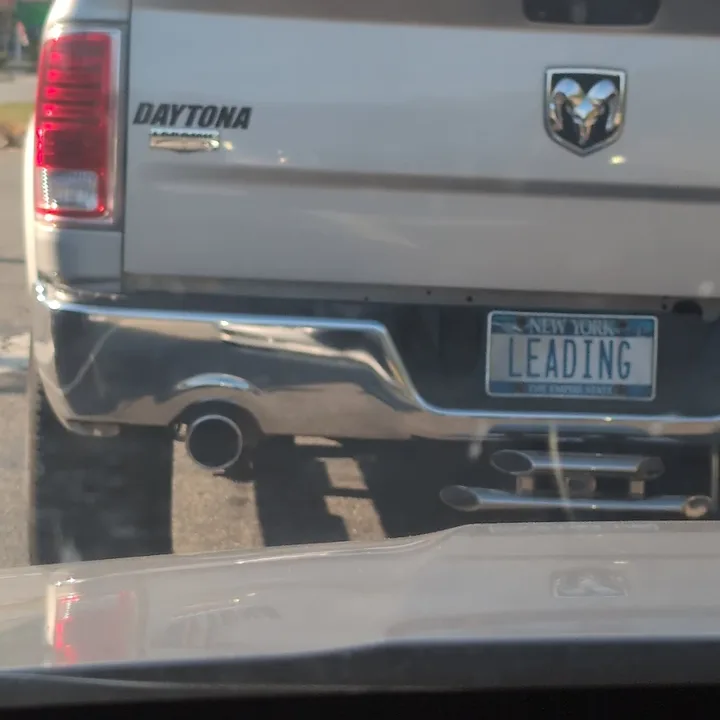 white truck with vanity plate (2025-09-21)