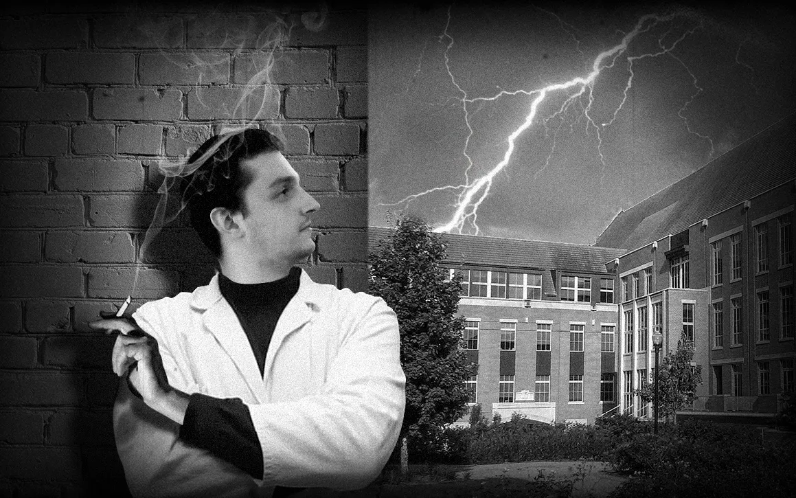 Lightning bolt in the distance